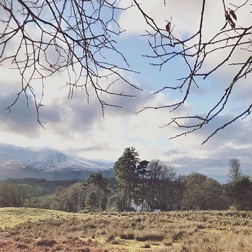 view over scottish highlands