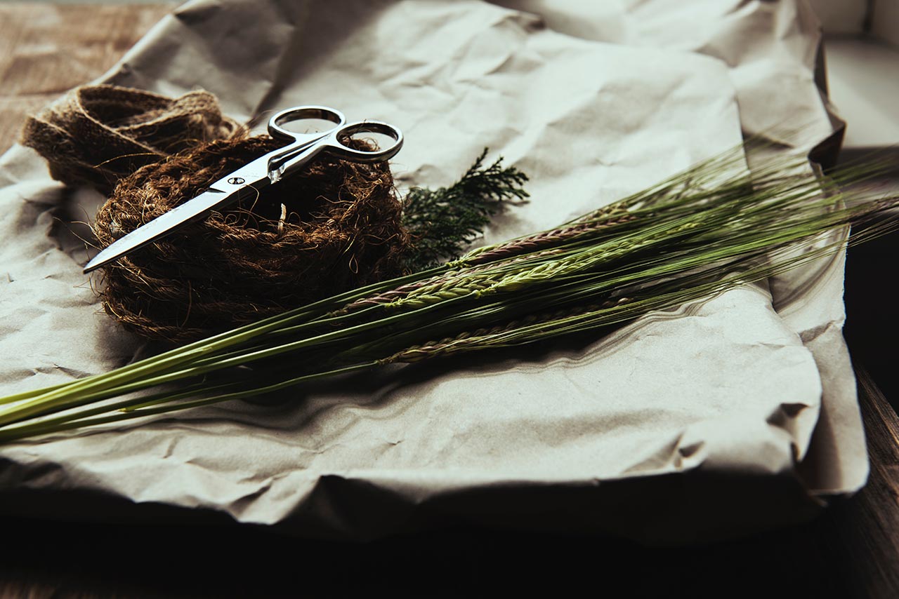 arts and crafts materials on a table