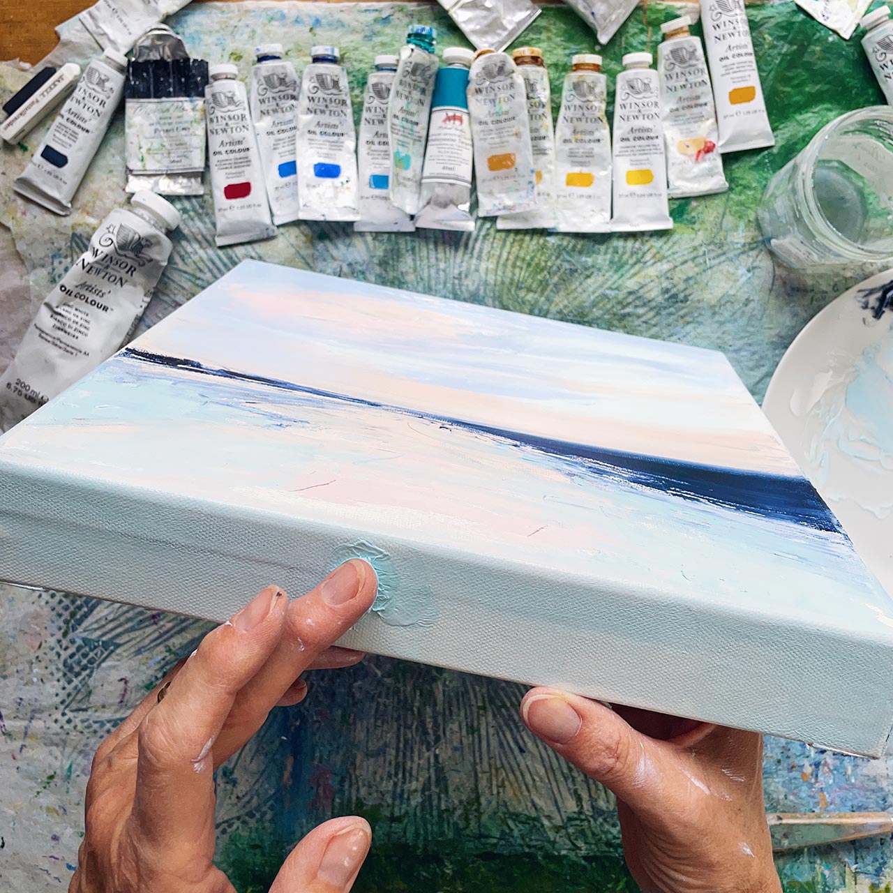 painting in the making by Sue Rapley Art 