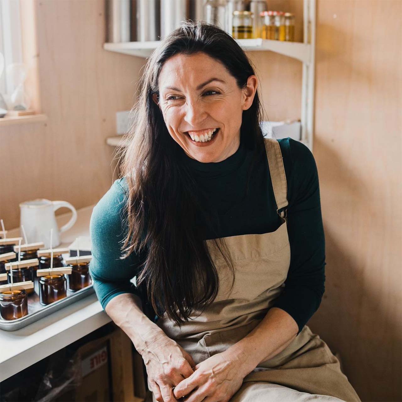 portrait of jo dymock from ochre and flax talking about slowing down in a busy world
