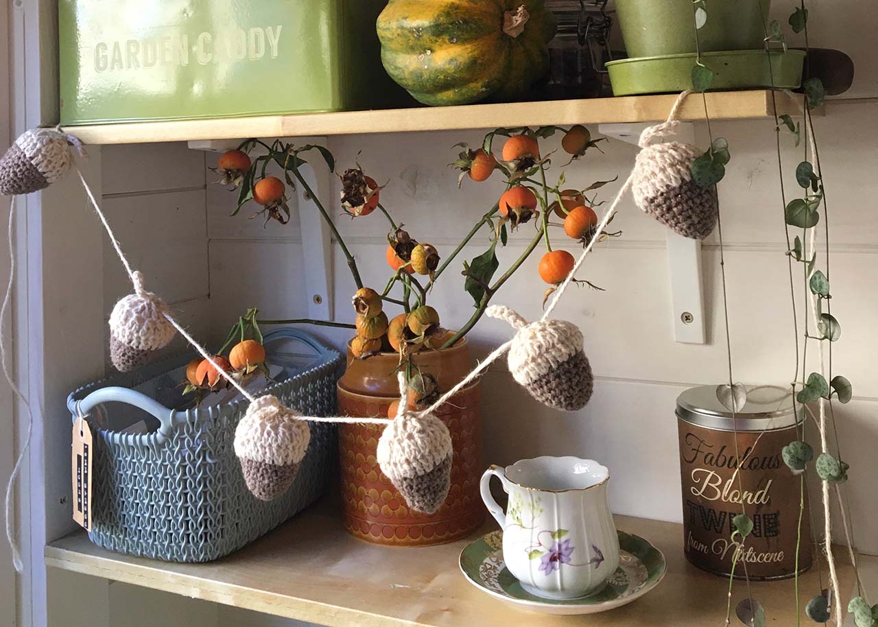Seasonal Joy: How To Crochet An Acorn Garland