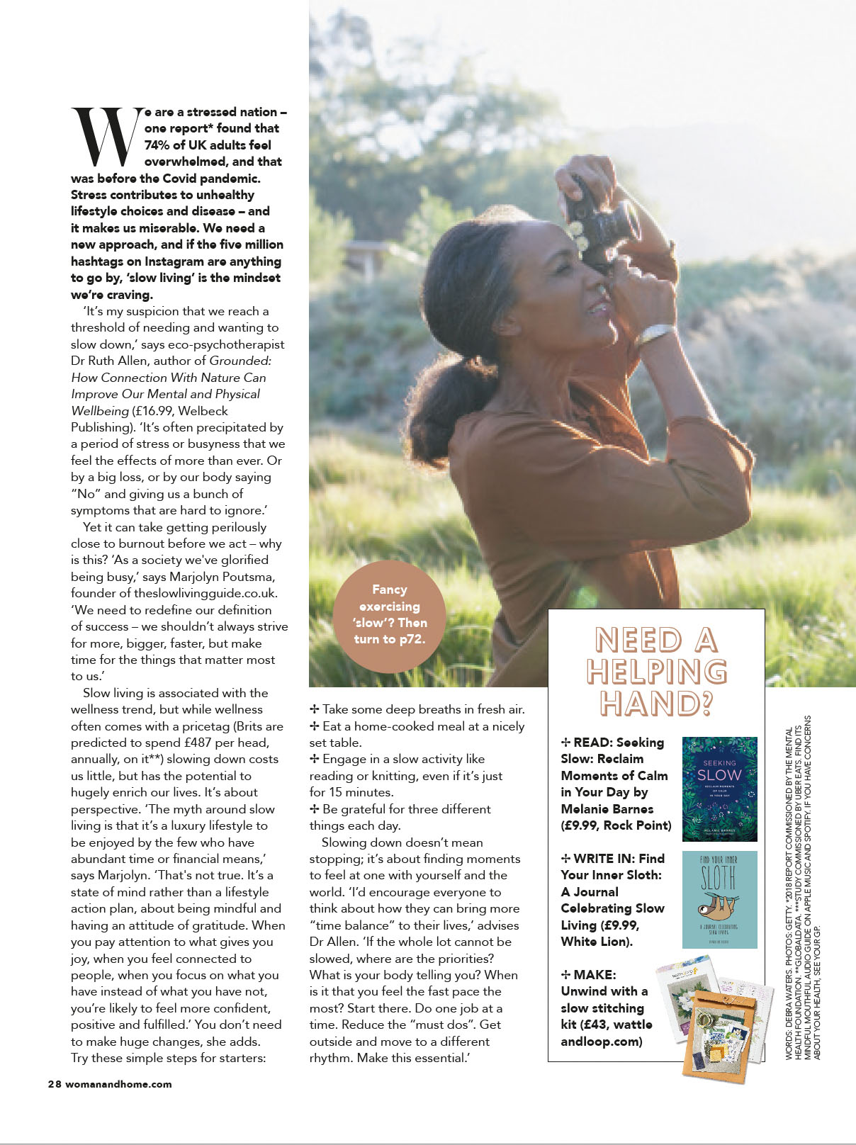The Slow Living Guide featured in Woman & Home – Feb 2023